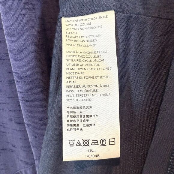 Maeve Anthropologie Dress Maxi Purple Lace Up Racerback Boho Soft Knit L - Picture 7 of 9